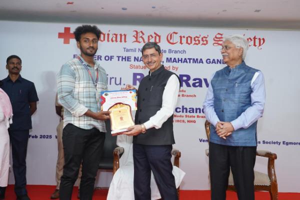 Proud Moment Shanmugam Wins at Indian Red Cross Society Event on 12-02-2025


